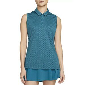 Nike Womens Dri-FIT Golf Tank Top DH2323-367 Teal Blue Green Black Size M Medium